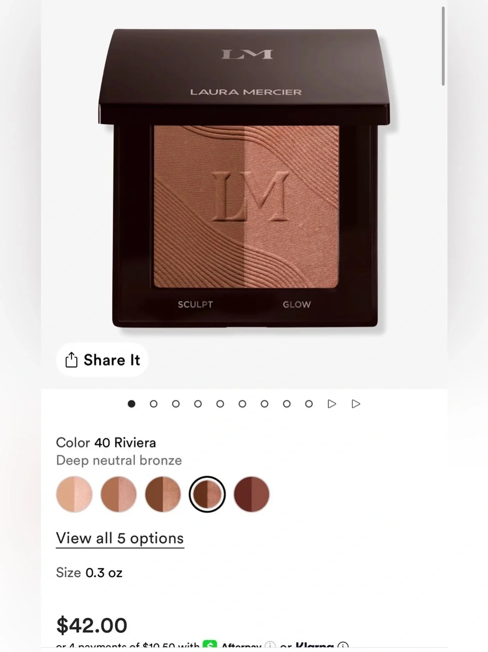 laura mercier & Sigma set 2 Bronzers Glow & matte
